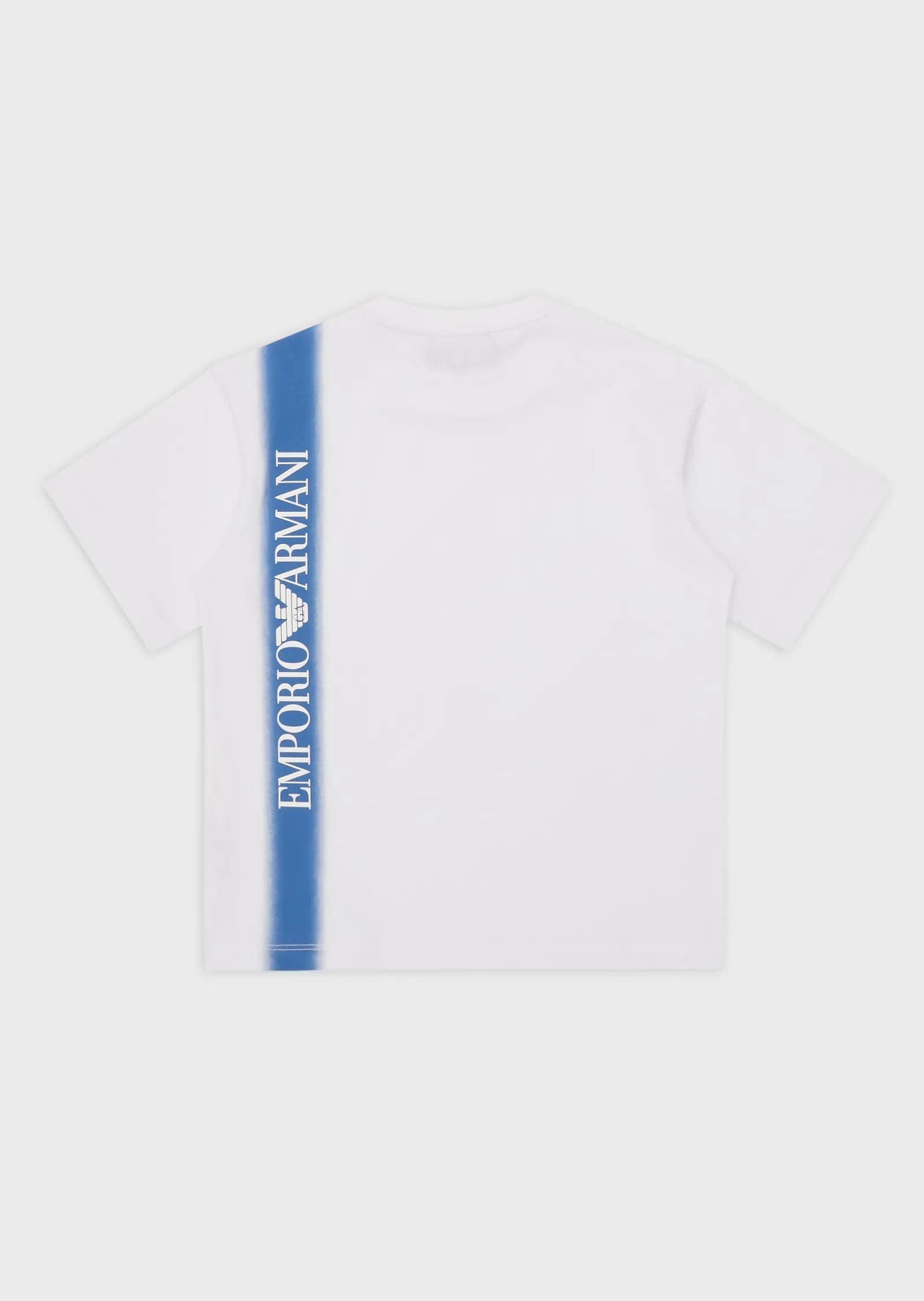 Kids Heavyweight-Jersey T-Shirt With Gradient Stripe And Ea Crew Logo, view 3