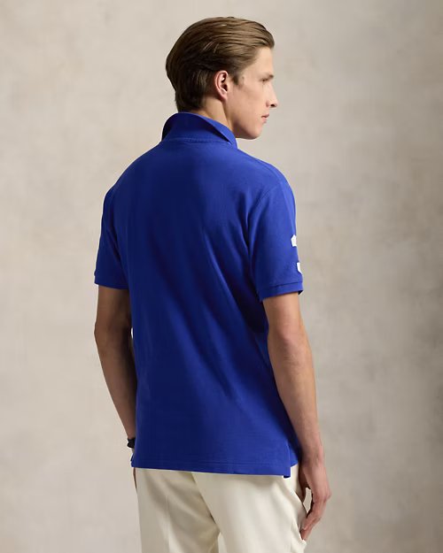Custom Slim Fit Big Pony Mesh Polo Shirt, view 4