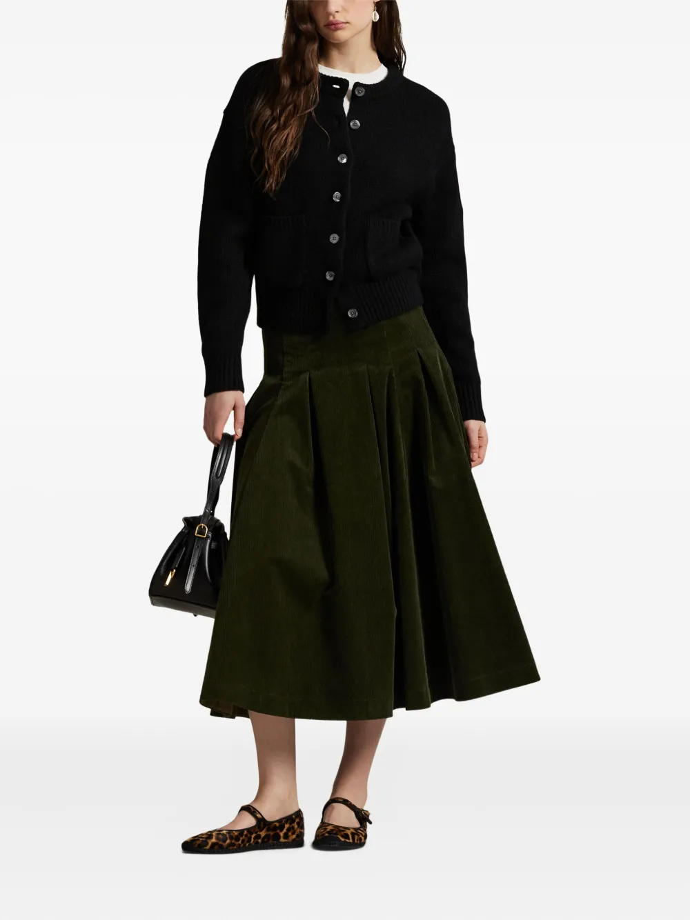 Polo Ralph Lauren Woven Skirt 10 Wale Str Cord Skirt