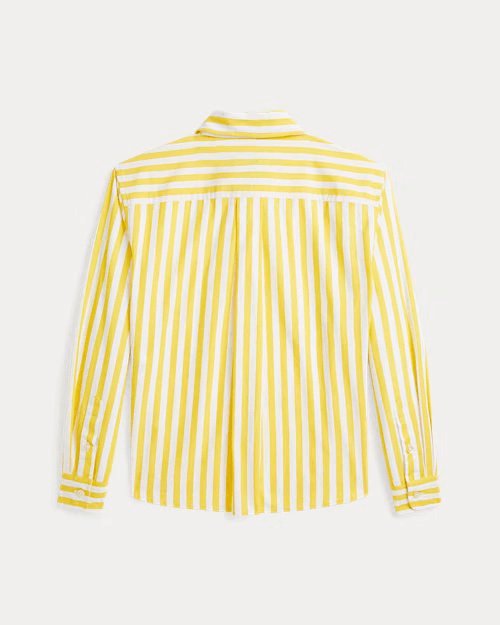 Striped Cotton Poplin Boxy Shirt, view 2