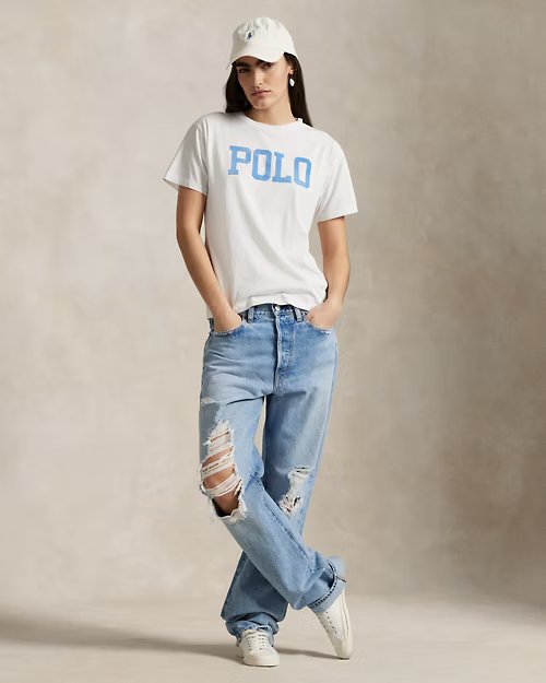 Logo Cotton Jersey Crewneck Tee, view 3