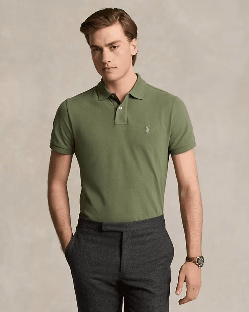 Custom Slim Fit Mesh Polo Shirt