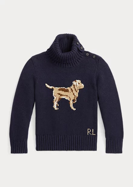 Polo Ralph Lauren Cotton Blend Turtleneck With Dog
