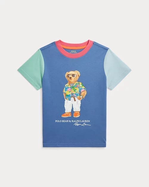 Polo Ralph Lauren Polo Bear Colour-Blocked Cotton T-Shirt