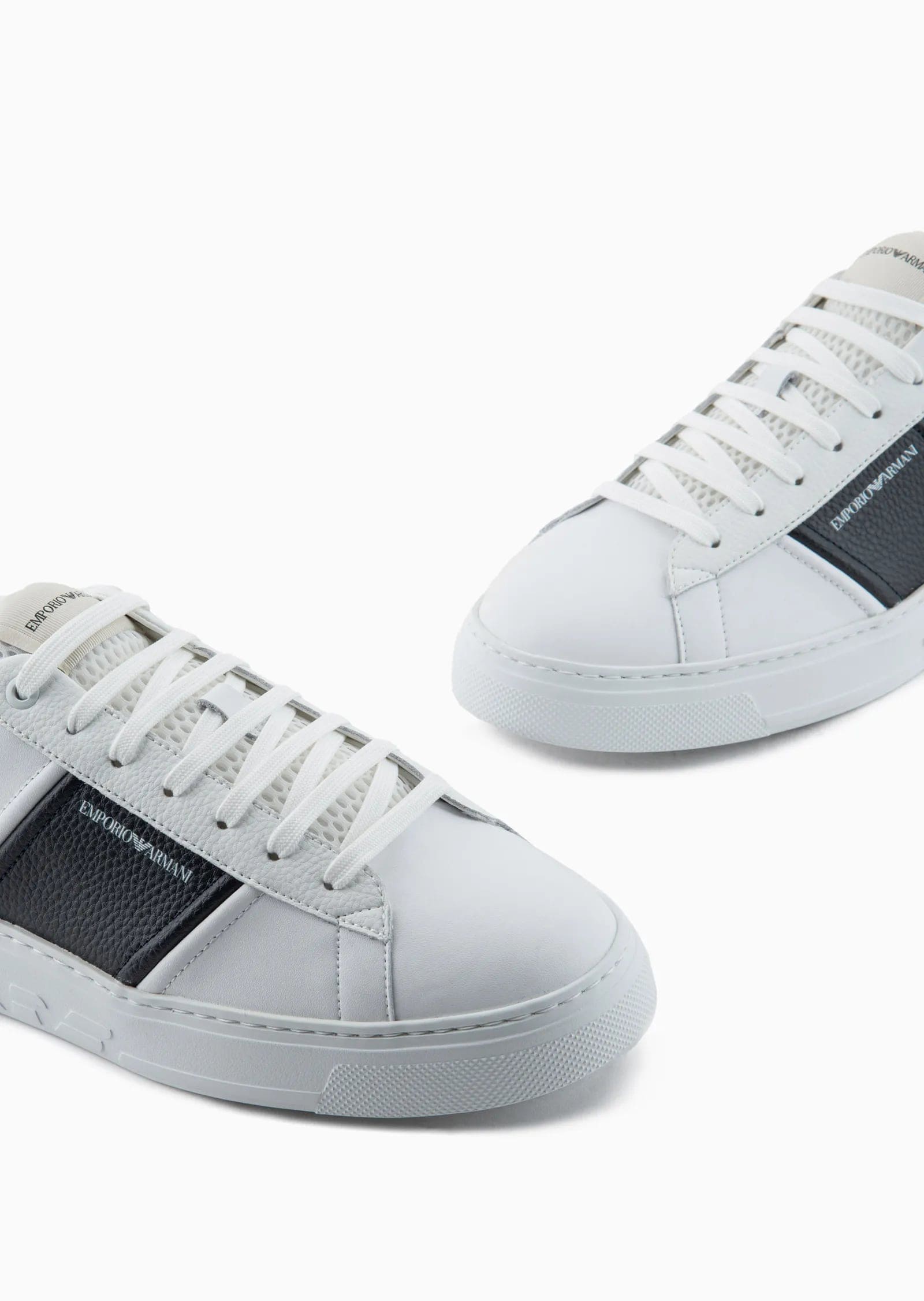 Leather Sneakers With Contrasting Detail, view 6