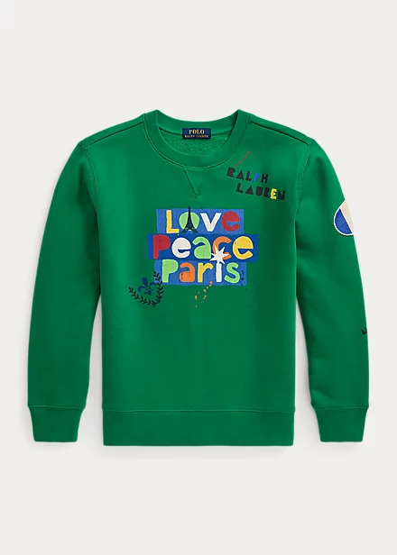 Polo Ralph Lauren Love Peace Paris Fleece Sweatshirt