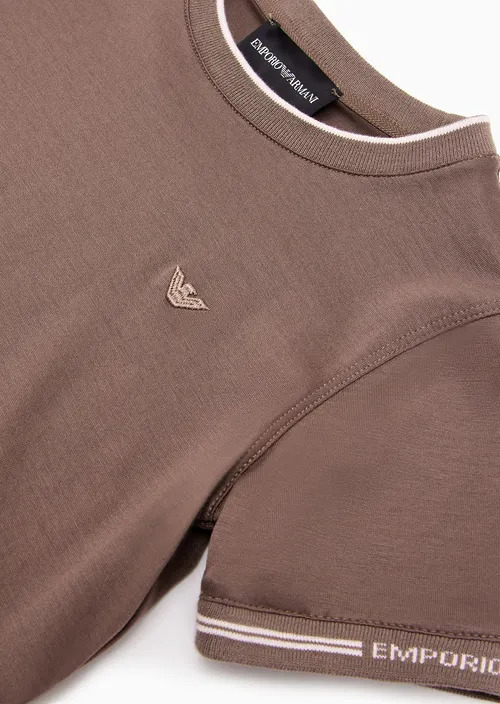 Kids Lyocell-Blend Jersey T-Shirt With Jacquard Logo, view 2