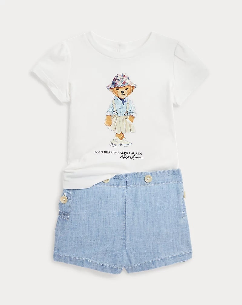 Polo Ralph Lauren Polo Bear Cotton Tee & Short Set
