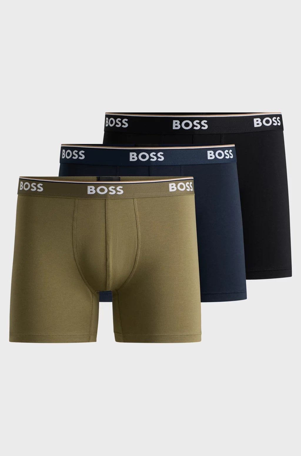 Three-Pack Of Stretch-Cotton Boxer Briefs With Logo Waistbands
