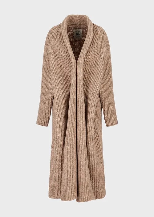 Chalet Capsule Collection Wool-Blend Ribbed-Knit Coat