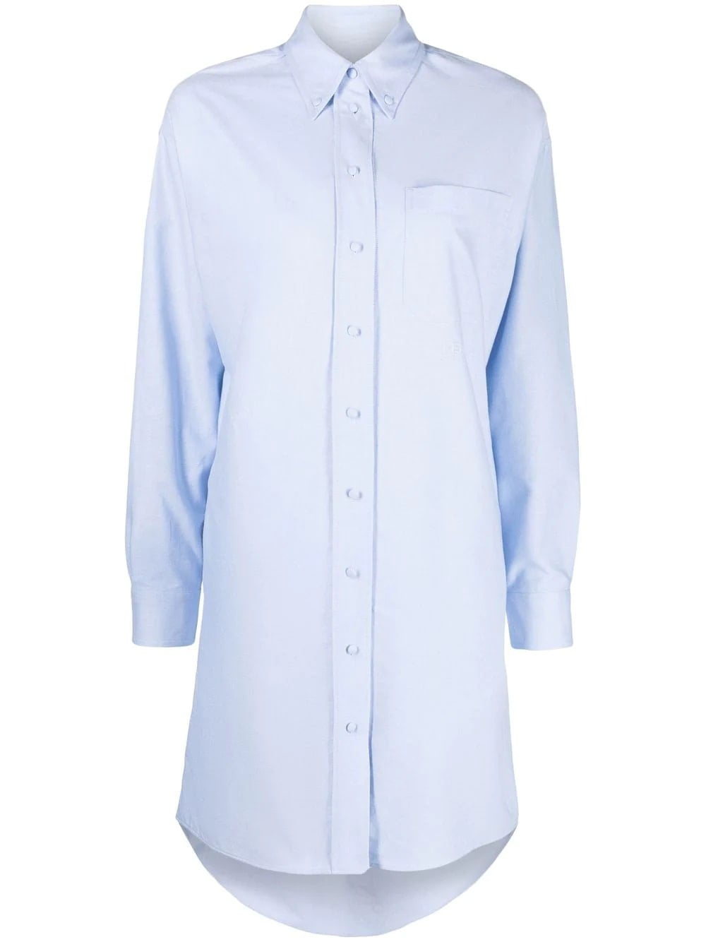 embroidered logo shirtdress