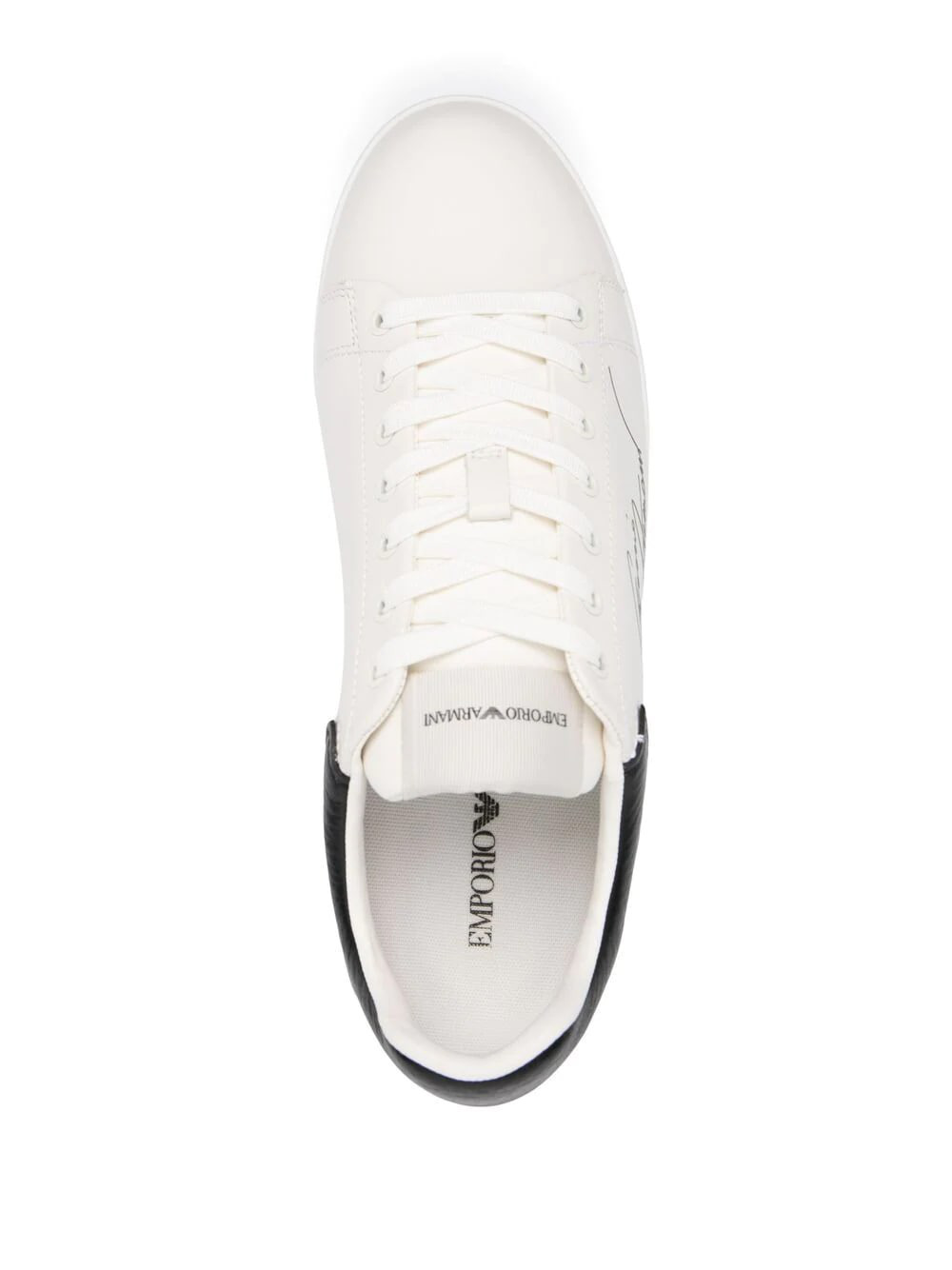 Signature Logo-Print Leather Sneakers, view 2