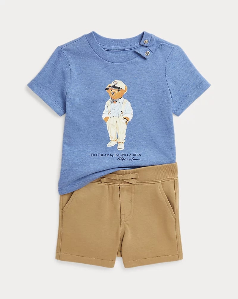 Polo Ralph Lauren Polo Bear Jersey Tee & Terry Short Set