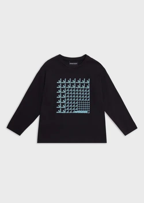 Kids Jersey Jumper With Deconstructed Eagles Image