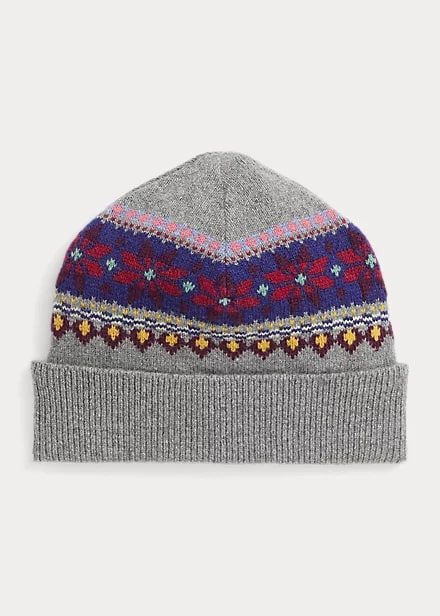 Polo Ralph Lauren Fair Isle Beanie In Wool Blend