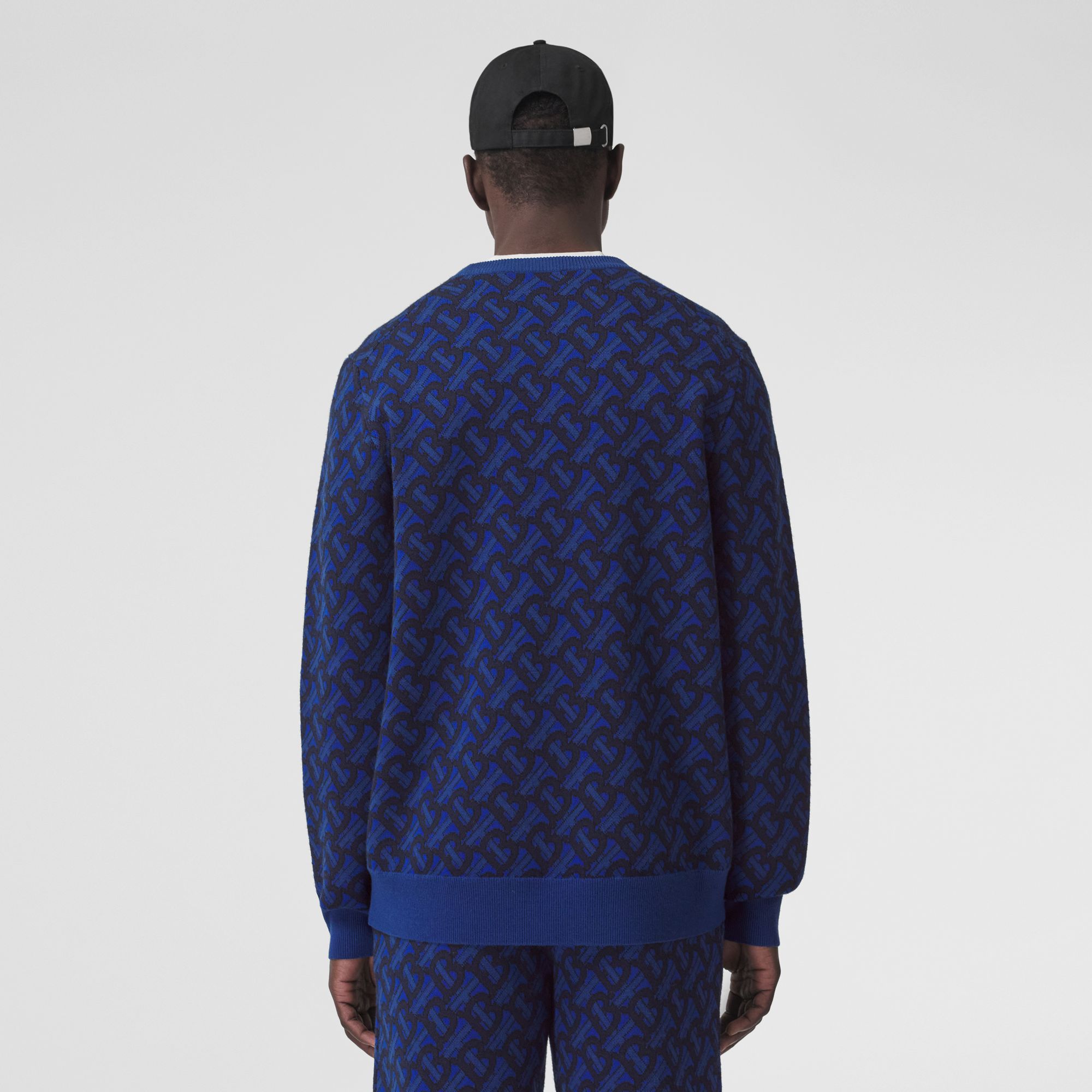 Monogram Wool Jacquard Sweater, view 2