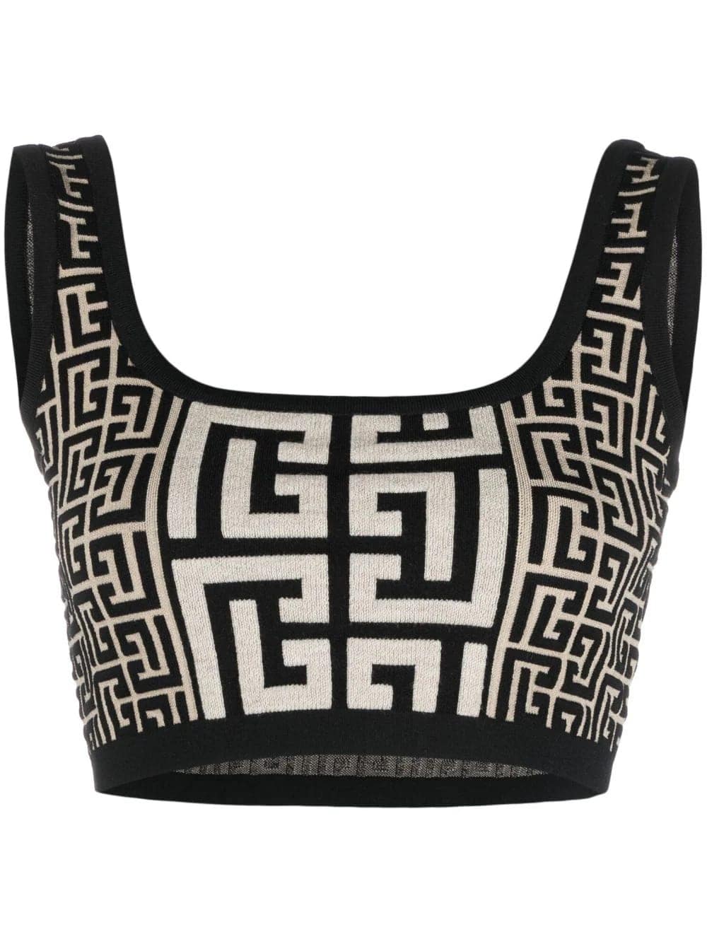 Balmain Short Top With Monogram