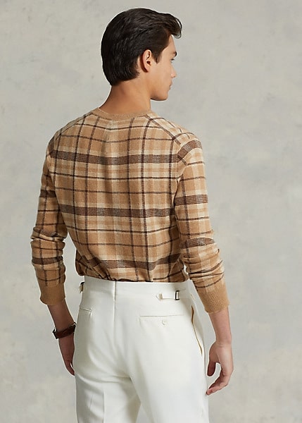 Polo Ralph Lauren Plaid Cashmere Sweater, view 3