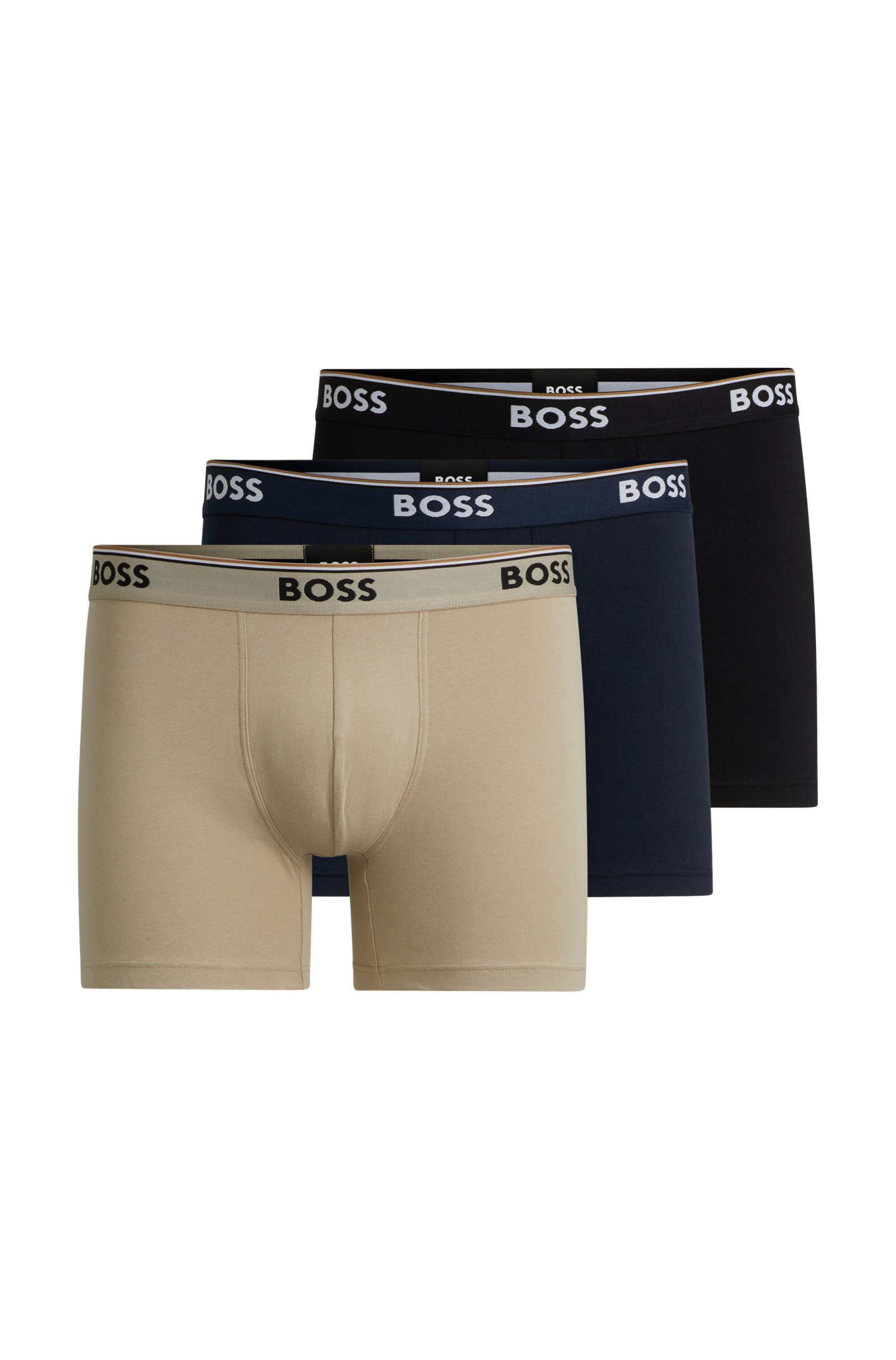 Three-Pack Of Stretch-Cotton Boxer Briefs