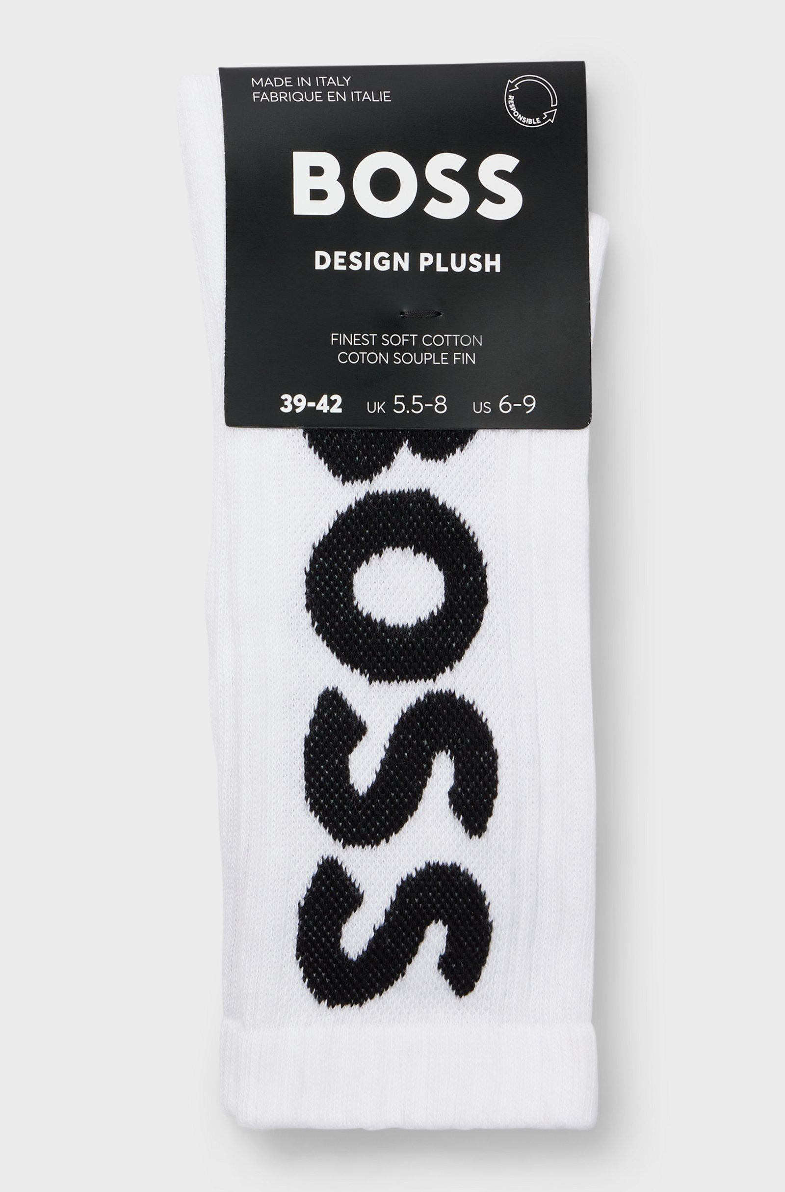 Quarter-Length Socks With Contrast Logo, view 6