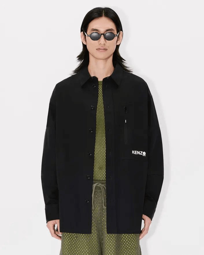 'Boke Flower 2.0' oversized shirt in technical cotton, view 3