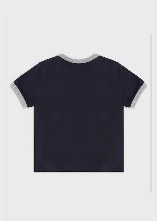 Kids X Smurfs Logo-Print Cotton T-Shirt, view 4