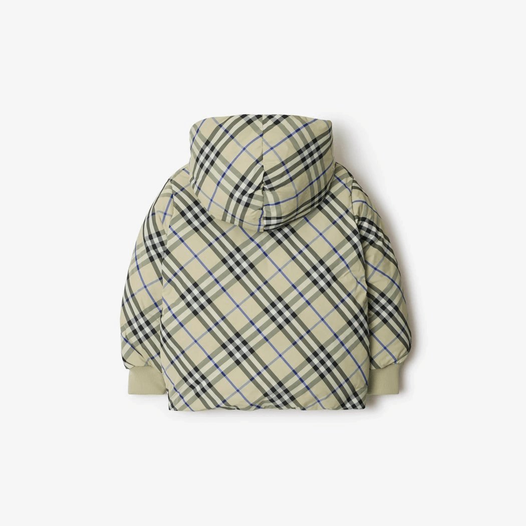 Reversible Check Nylon Puffer Jacket, view 5
