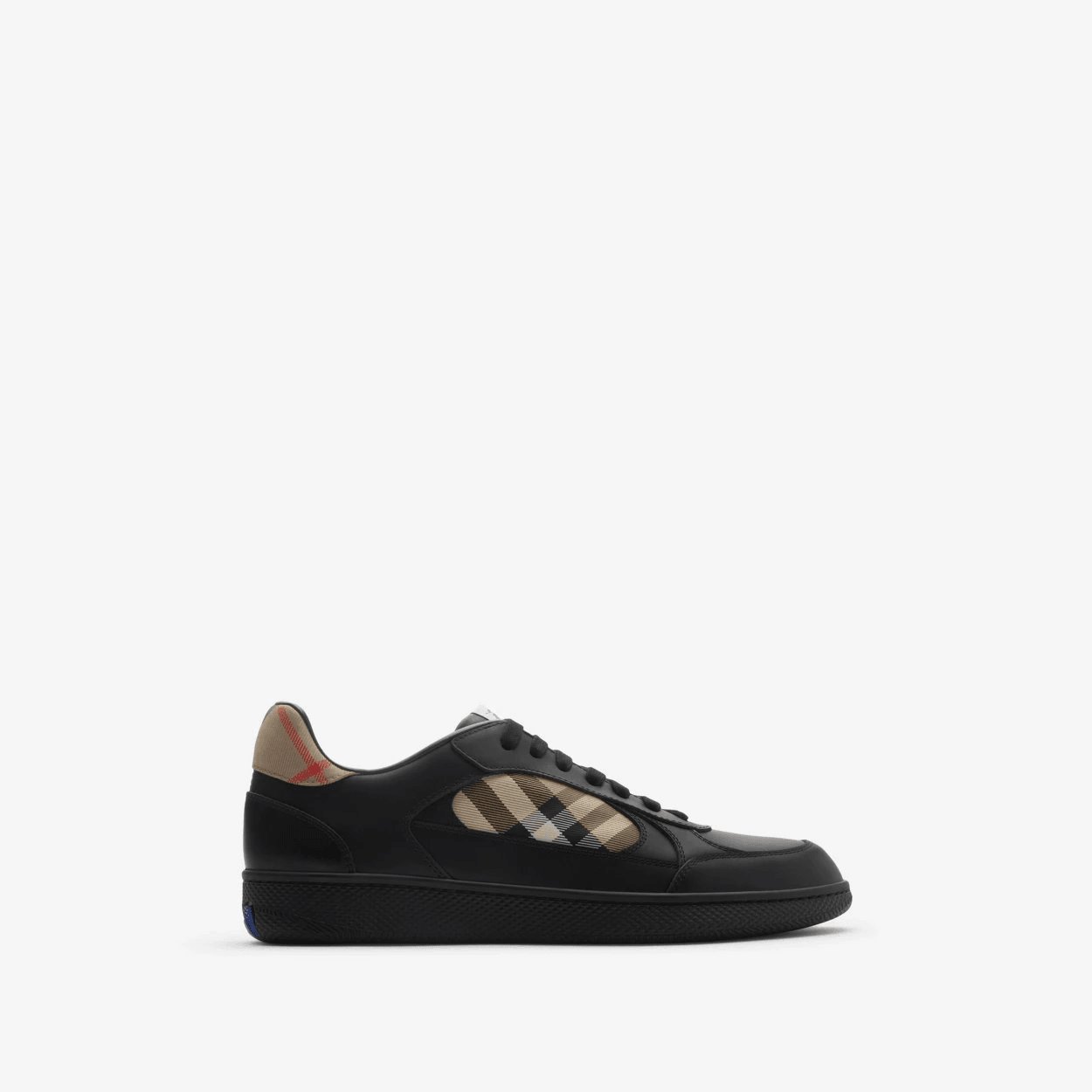 Leather and Check Terrace Sneakers​