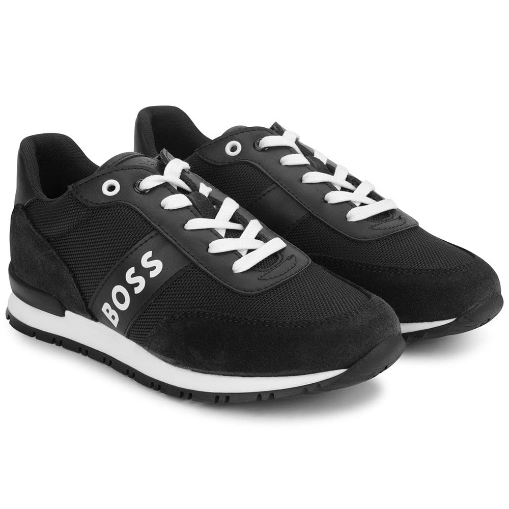 Kids' Trainers In Mixed Materials With Contrast Logo