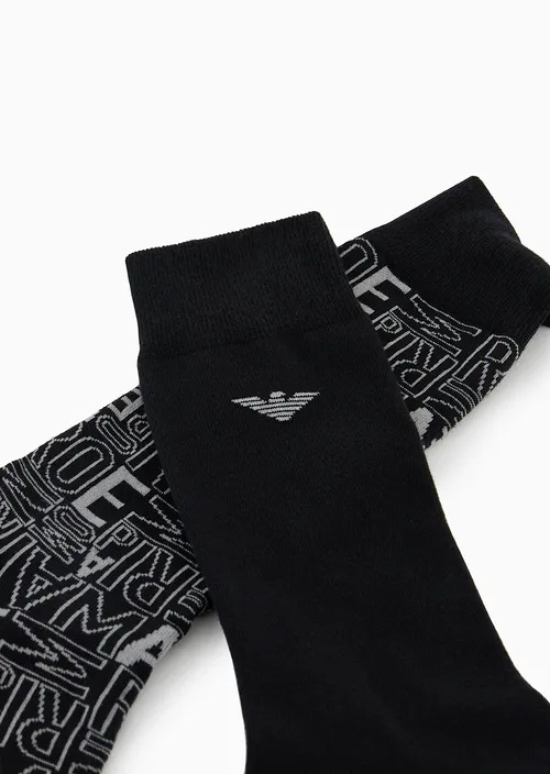 Two-Pack Of Socks With Jacquard Logo, view 2