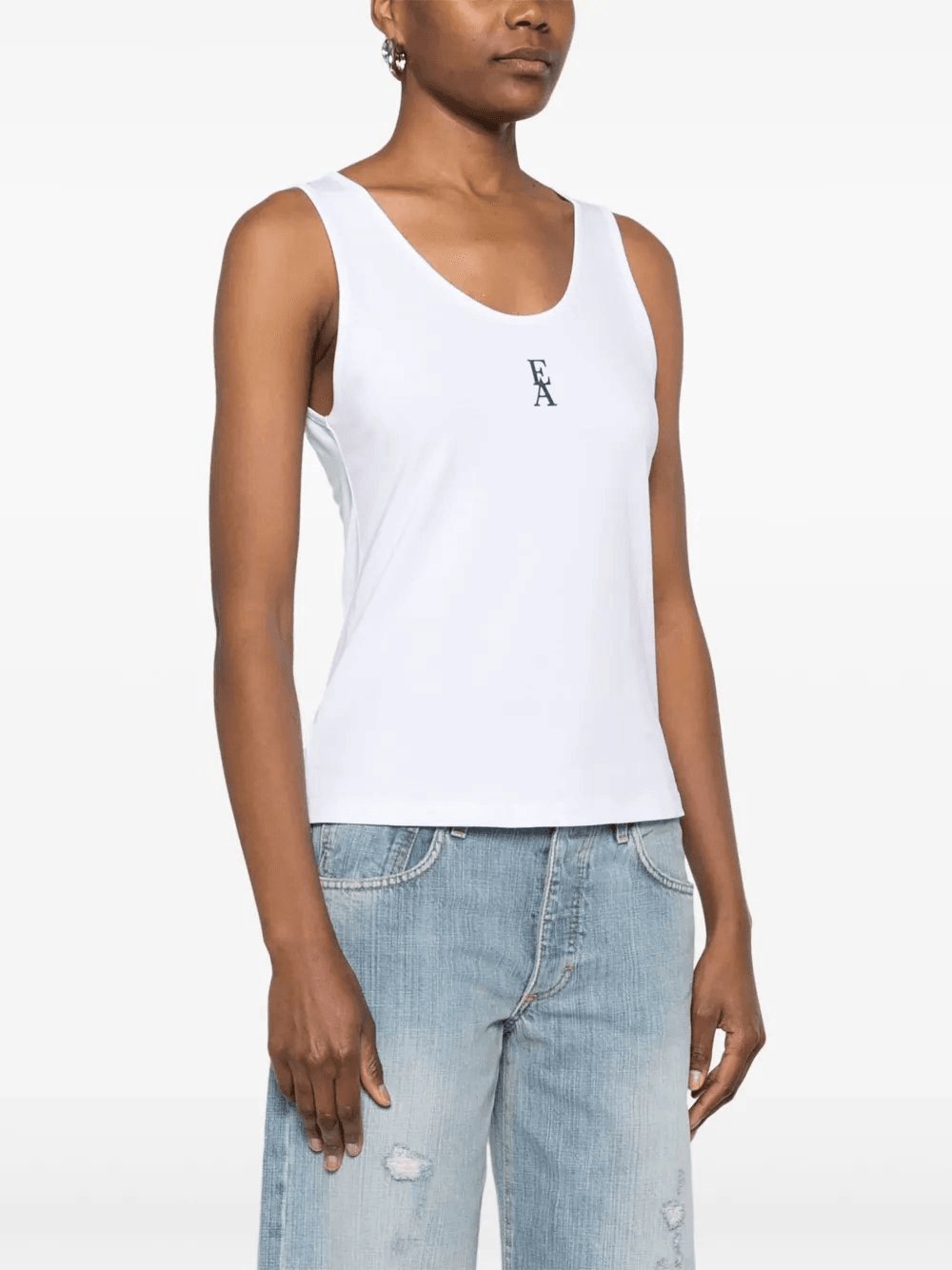 logo-print tank top, view 5