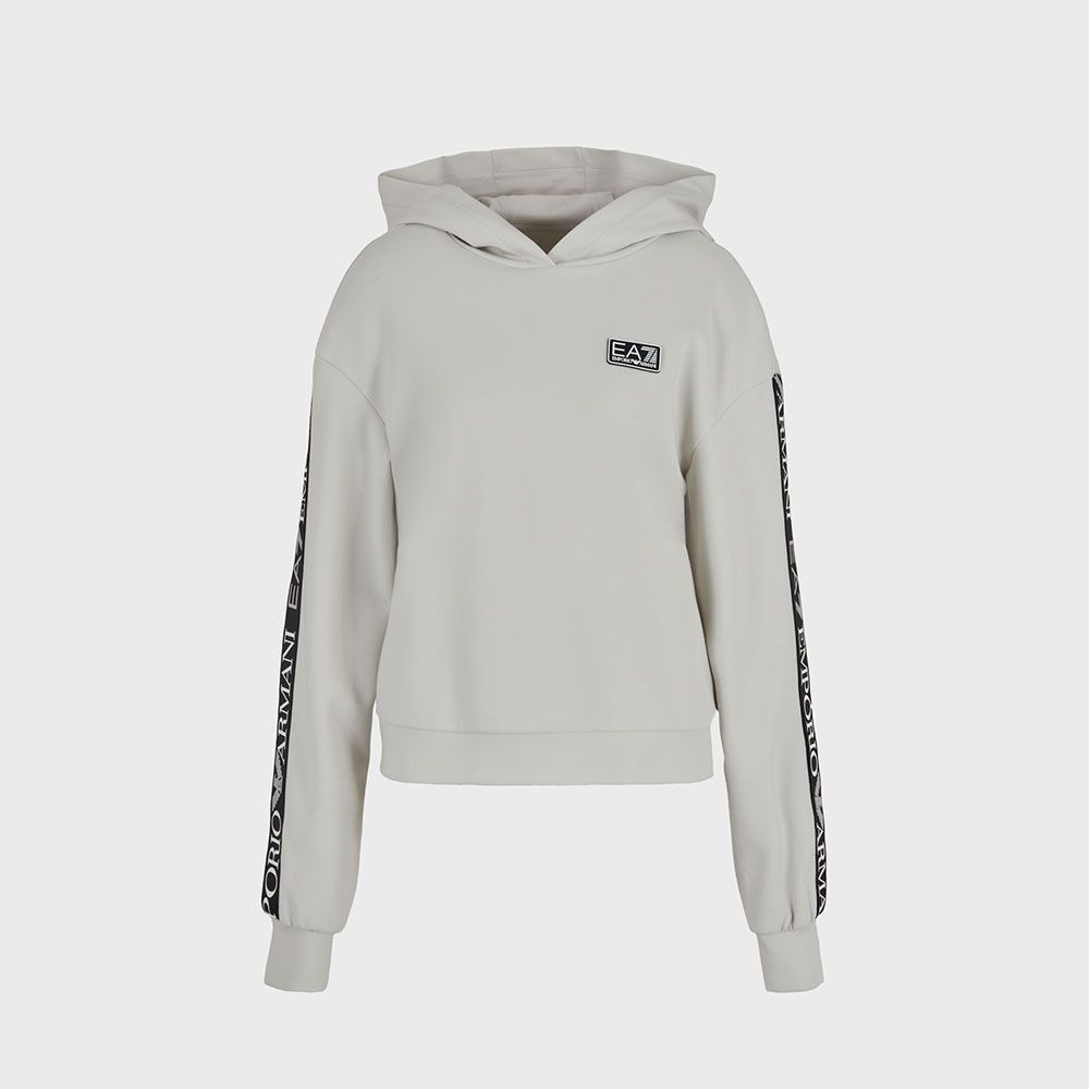 Ea7 Dynamic Athlete Hooded Sweatshirt In Asv Natural Ventus7 Technical Fabric