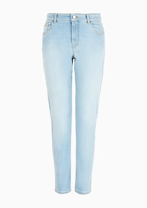 J36 Mid-Rise, Straight-Leg, Worn-Effect Denim Jeans