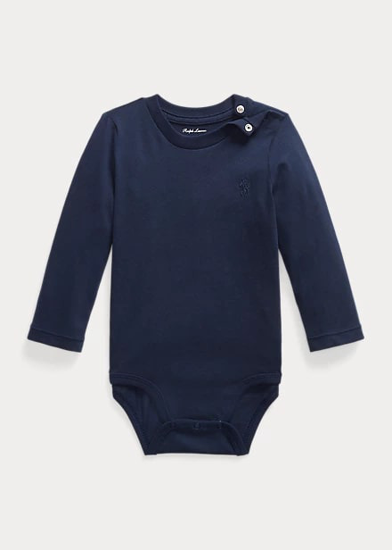 Polo Ralph Lauren Cotton Jersey Long-Sleeve Bodysuit