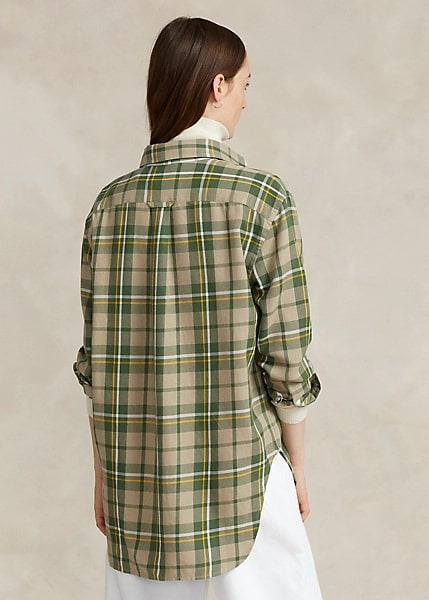 Polo Ralph Lauren Relaxed-Fit Plaid Twill Shirt, view 3