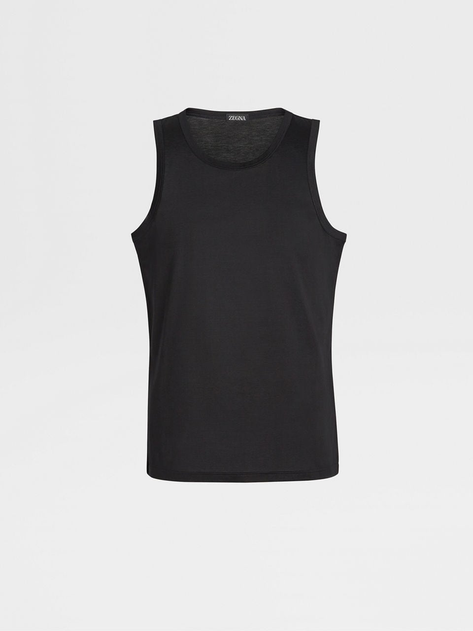 Black Cotton Tank Top