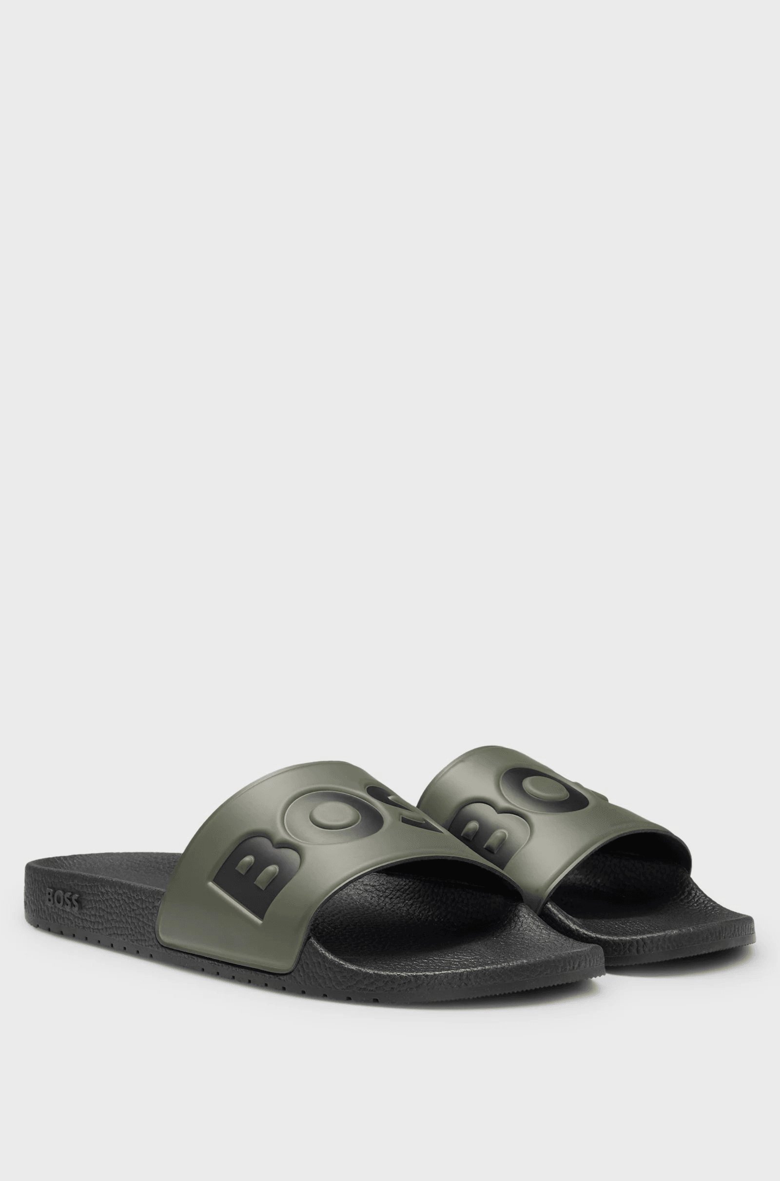 Italian-made slides with large logo detail