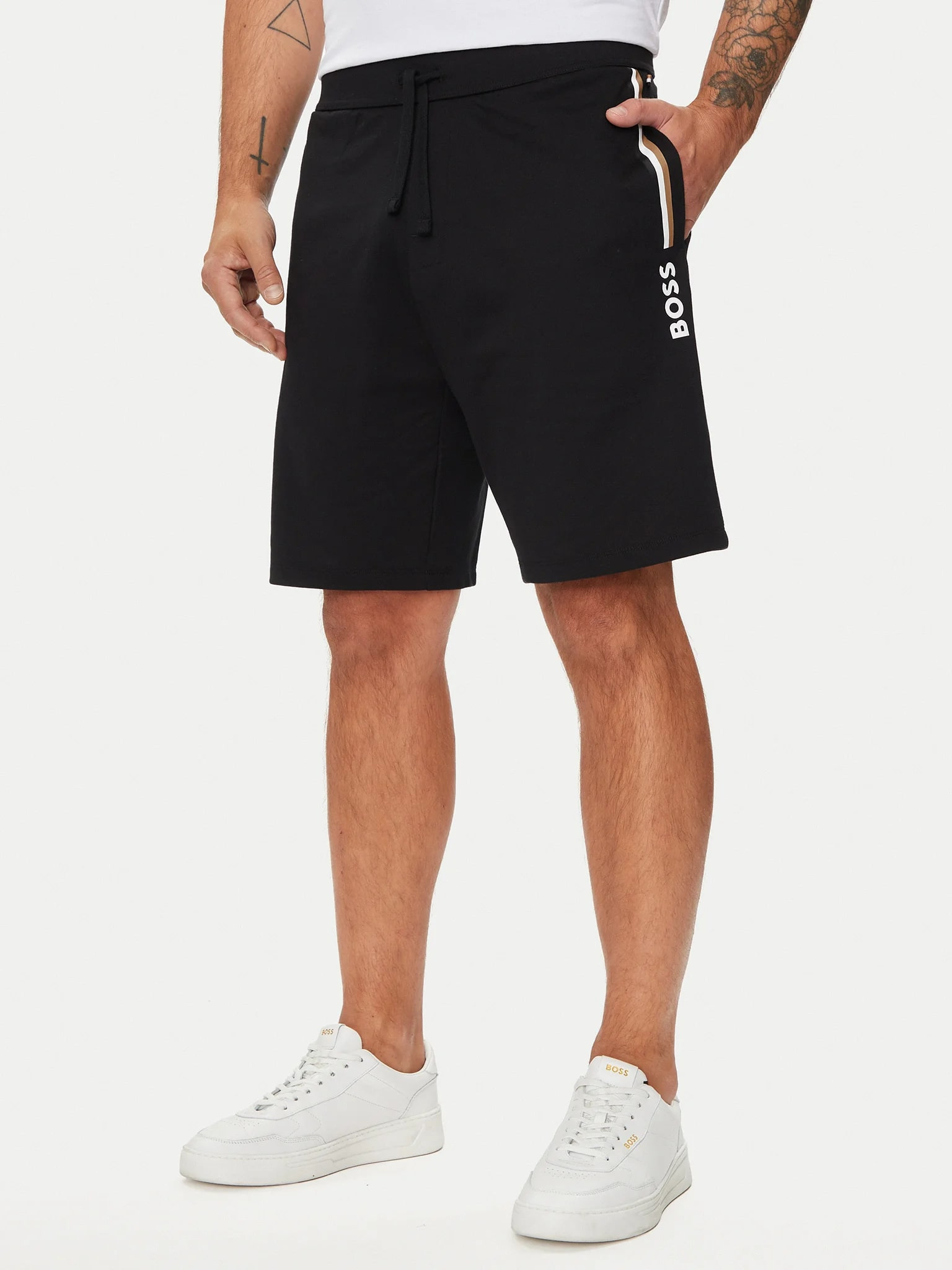Regular-Rise Shorts In French Terry With Logo Detail