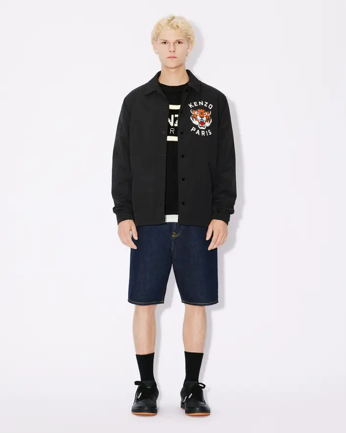 'Kenzo Lucky Tiger' Quilted Coach Jacket, view 3