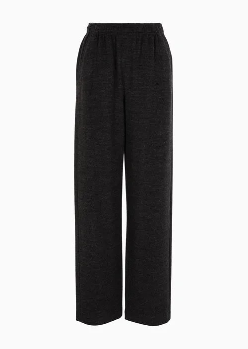 Chalet Capsule Collection Elasticated-Waist Trousers In A Wool-Blend Knit With An Embossed Pattern