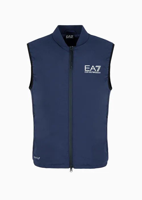 Ea7 Golf Club Technical Fabric Padded Gilet