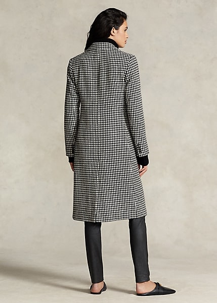 Polo Ralph Lauren Houndstooth Wool-Blend Tweed Coat, view 4