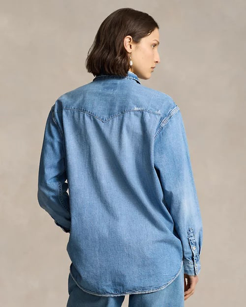 Denim Western Shirt, view 3