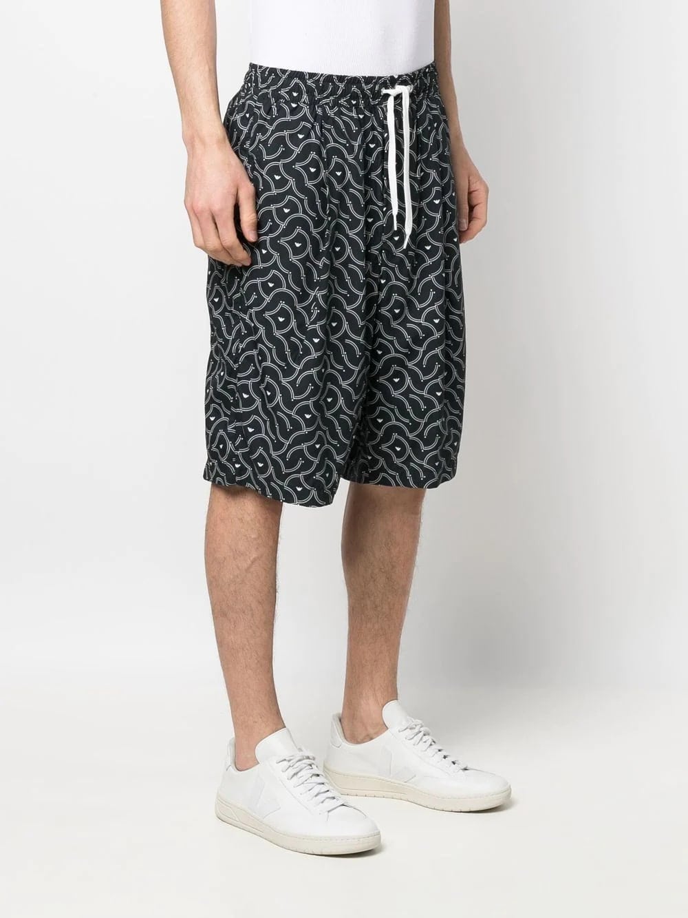 geometric pattern shorts, view 2
