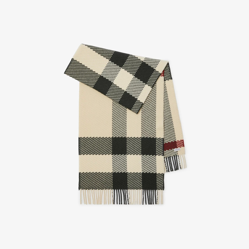 Check Wool Scarf