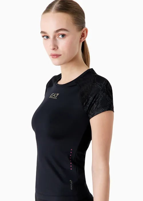 Ea7 Dynamic Athlete T-Shirt In Ventus7 Technical Fabric, view 3