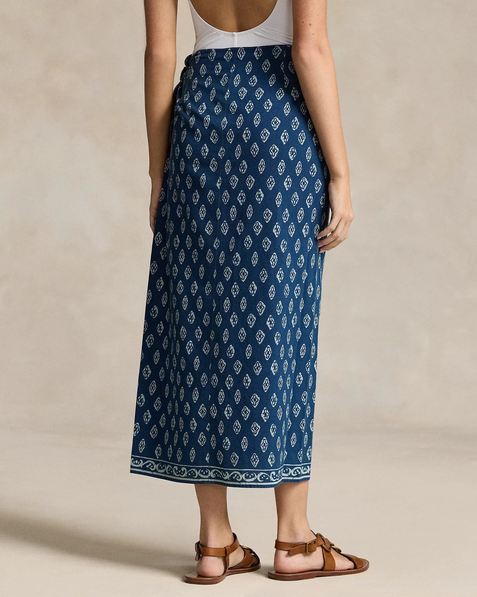 Polo Ralph Lauren Printed Cotton Wrap Skirt, view 4