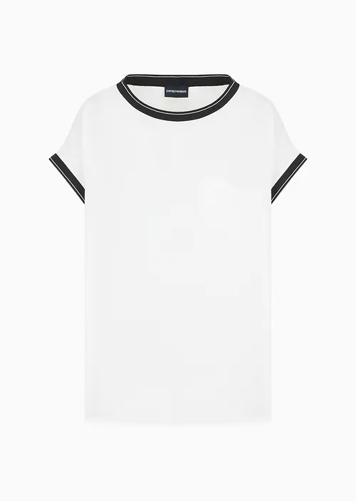 Short-Sleeved Viscose-Crêpe Blouse