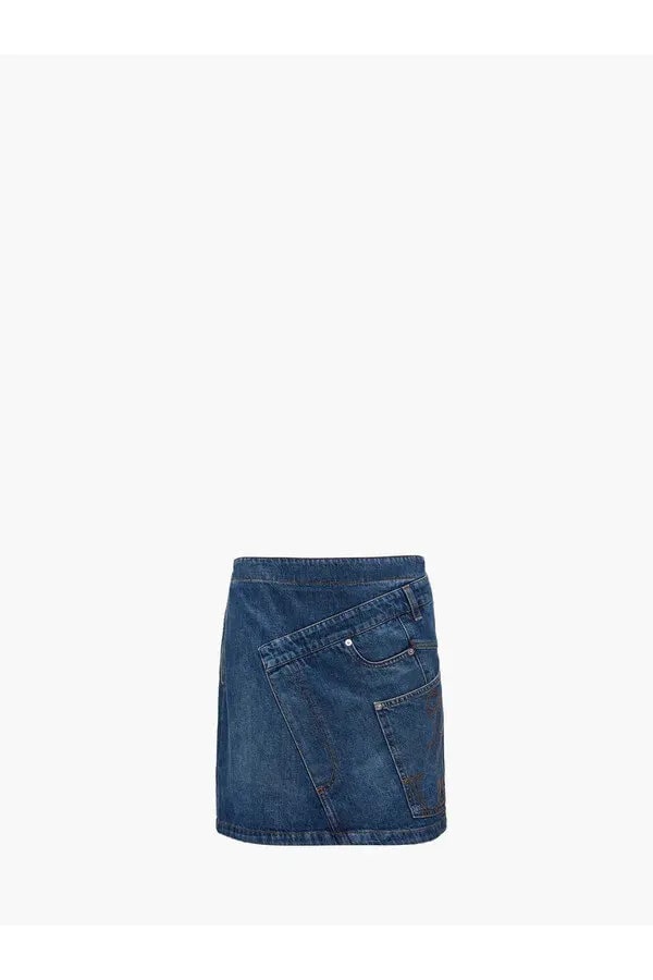 Denim Mini Skirt - Blue