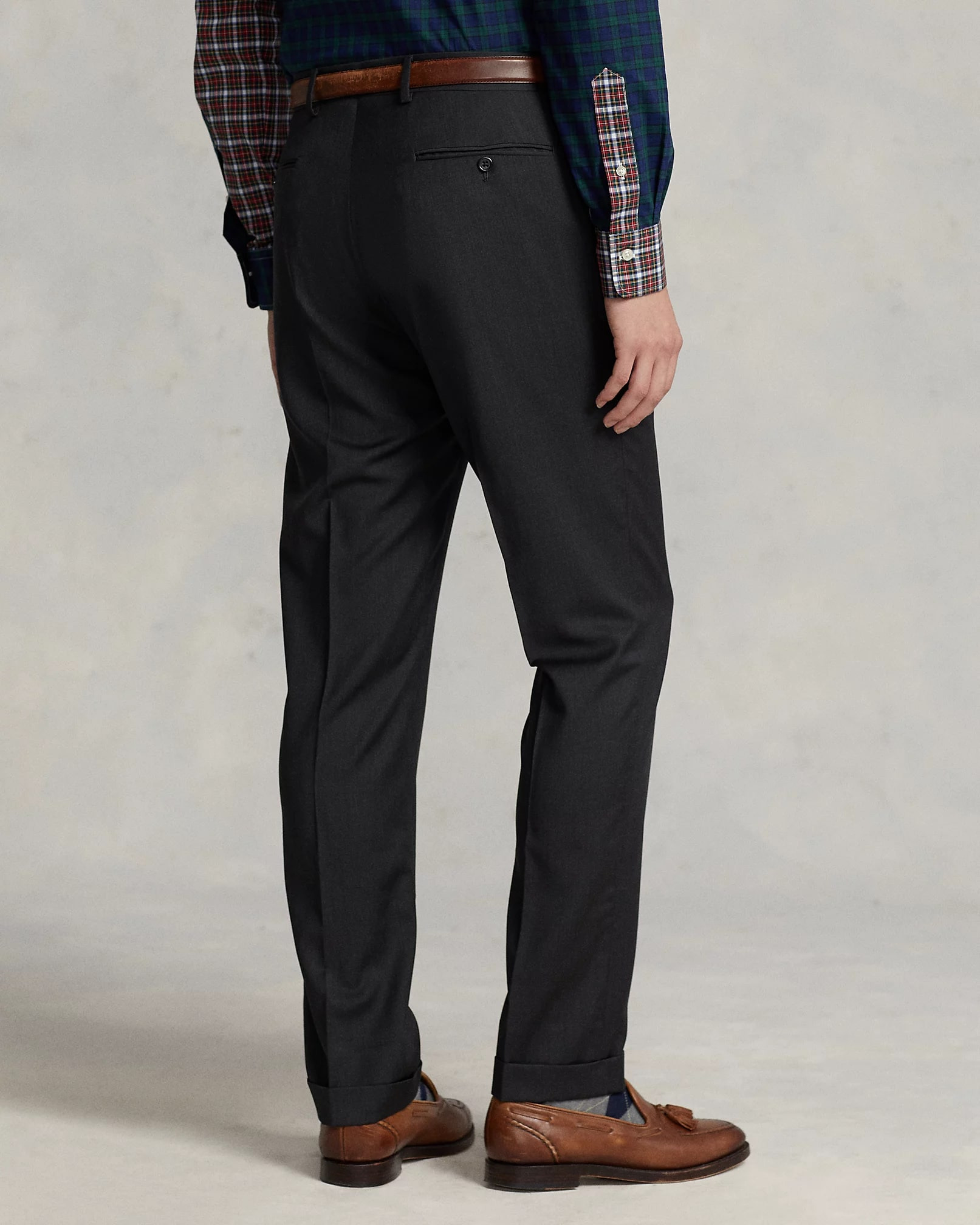 Slim Fit Wool Twill Trouser, view 4